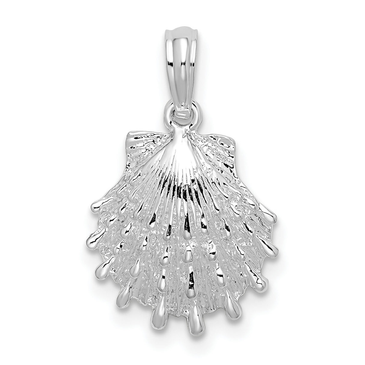 Sterling Silver Scallop Shell Pendant, Camino de Santiago Spiritual Travel Charm for Women