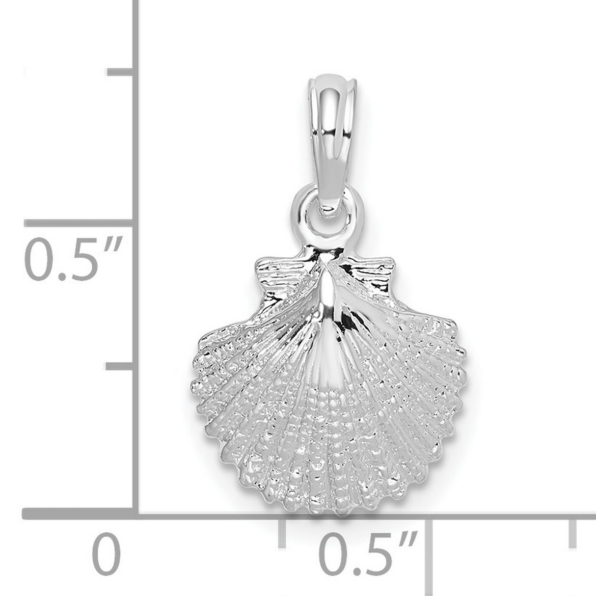 Sterling Silver Scallop Shell Pendant, Camino de Santiago Christian Travel Symbol