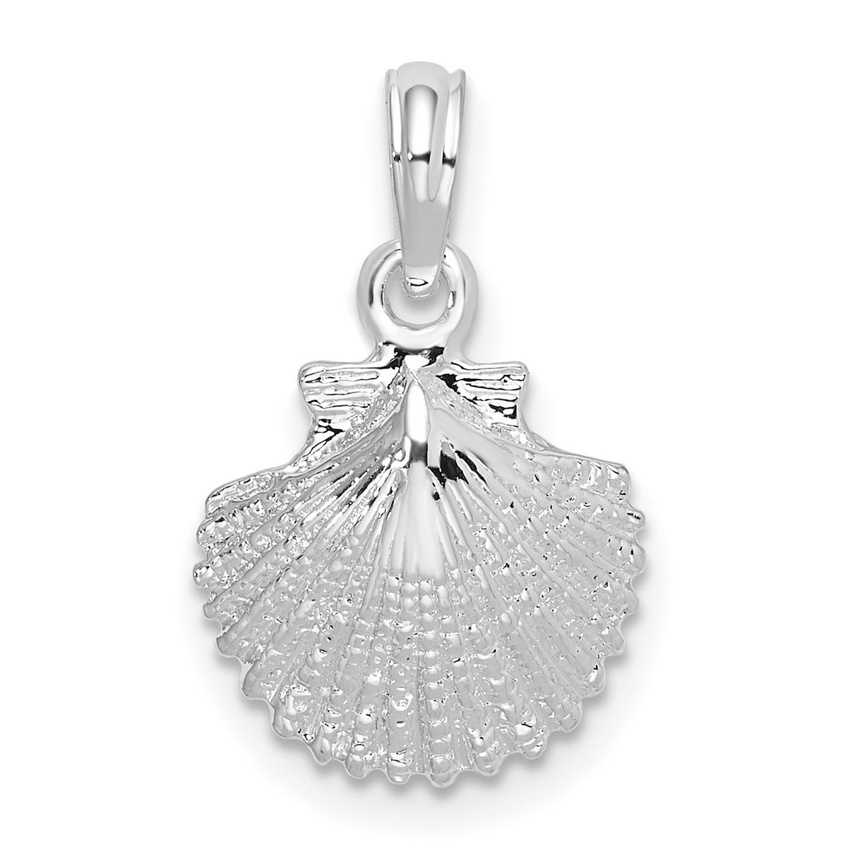 Sterling Silver Scallop Shell Pendant, Camino de Santiago Christian Travel Symbol