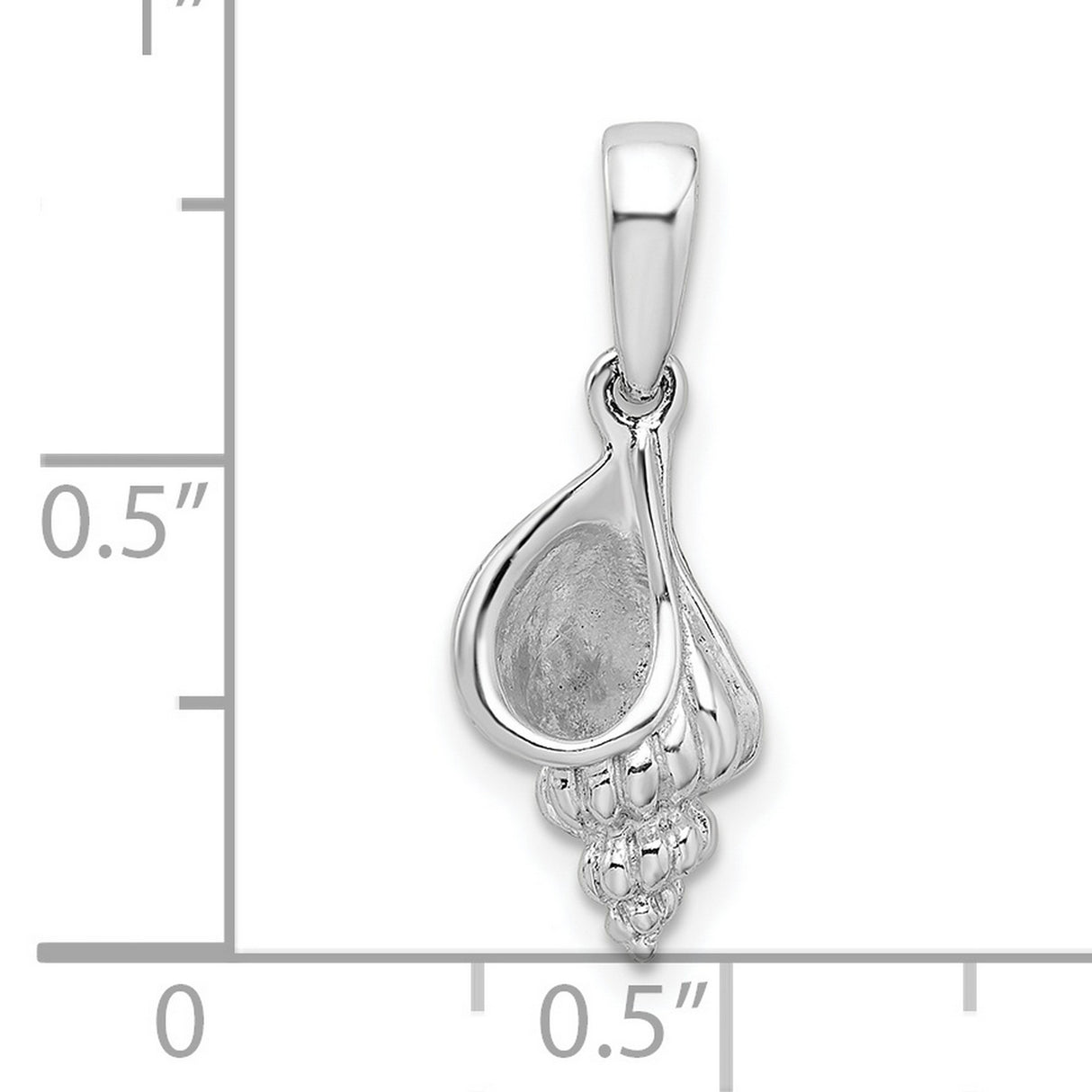 Sterling Silver Ocean Pendant with Detailed Conch Shell Design, Nautical Jewelry for Women
