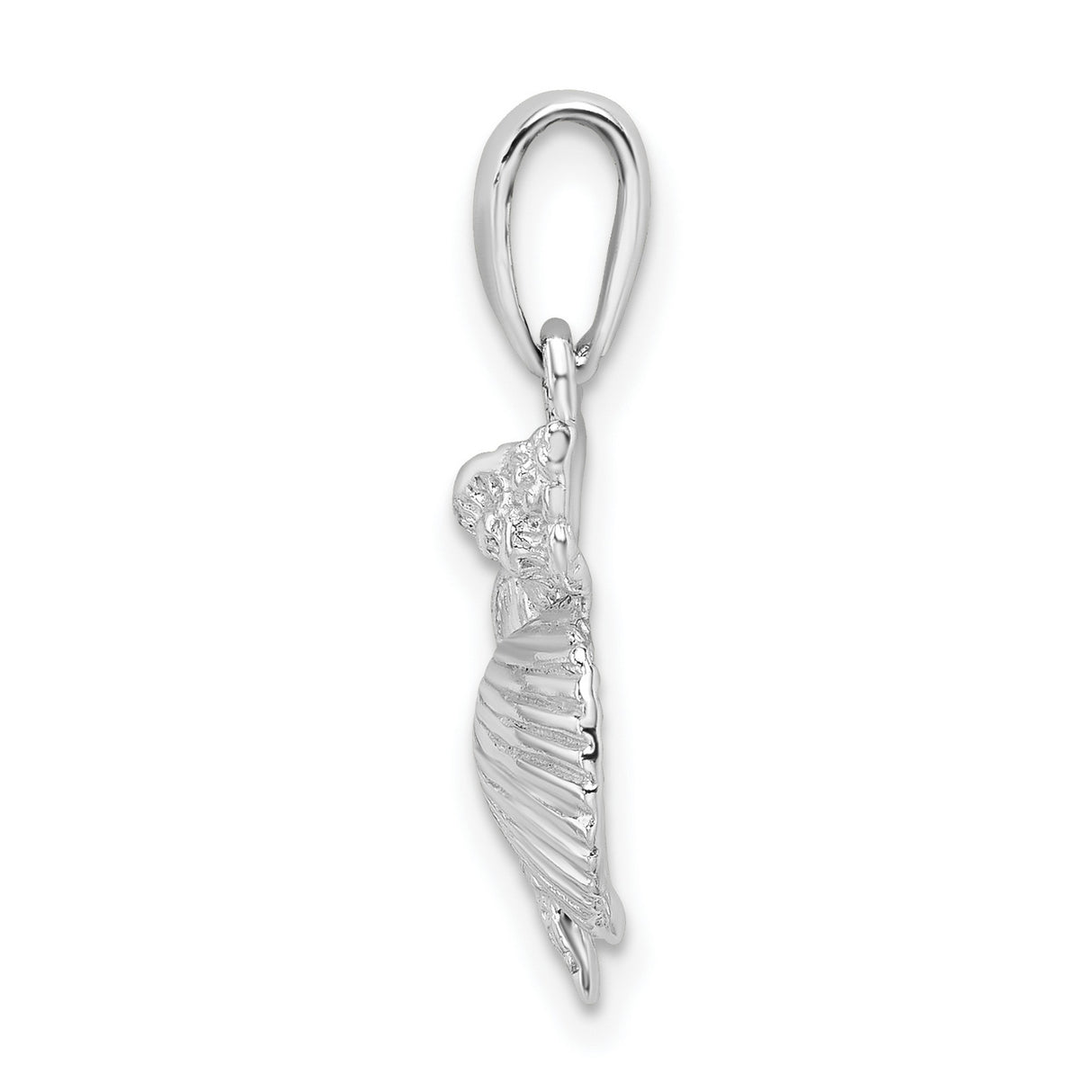 Sterling Silver Pendant with Shell and Starfish Design, Ocean-Themed Nautical Jewelry for Women