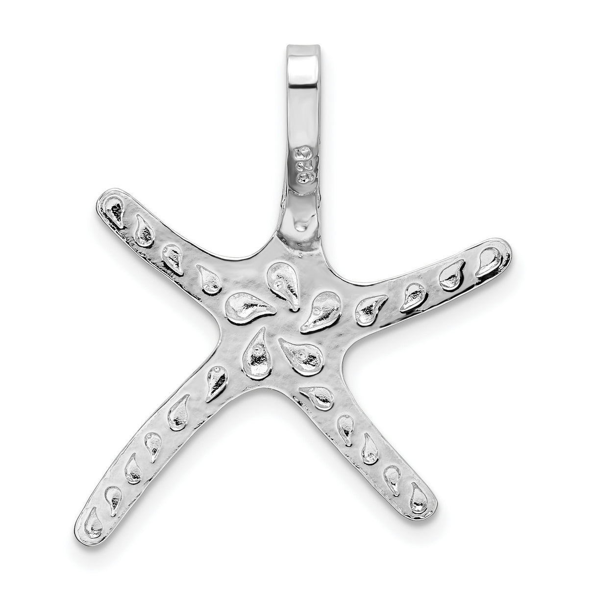 Polished Dancing Starfish Slide Charm Pendant in Real 925 Sterling Silver