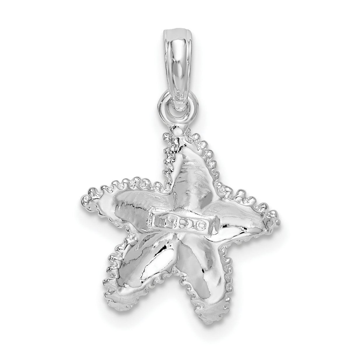 Sterling Silver Starfish Pendant with Detailed Ocean Design, Nautical Jewelry for Women