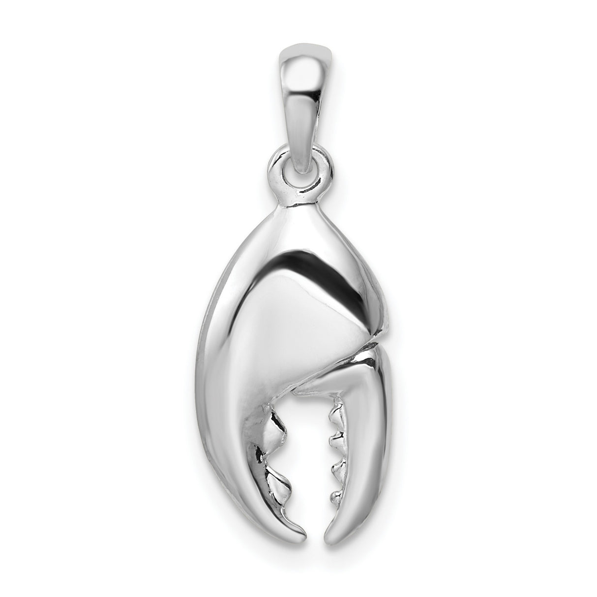 Sterling Silver Lobster Claw Pendant, Realistic Marine Animal Design, Nautical Theme Unisex Jewelry