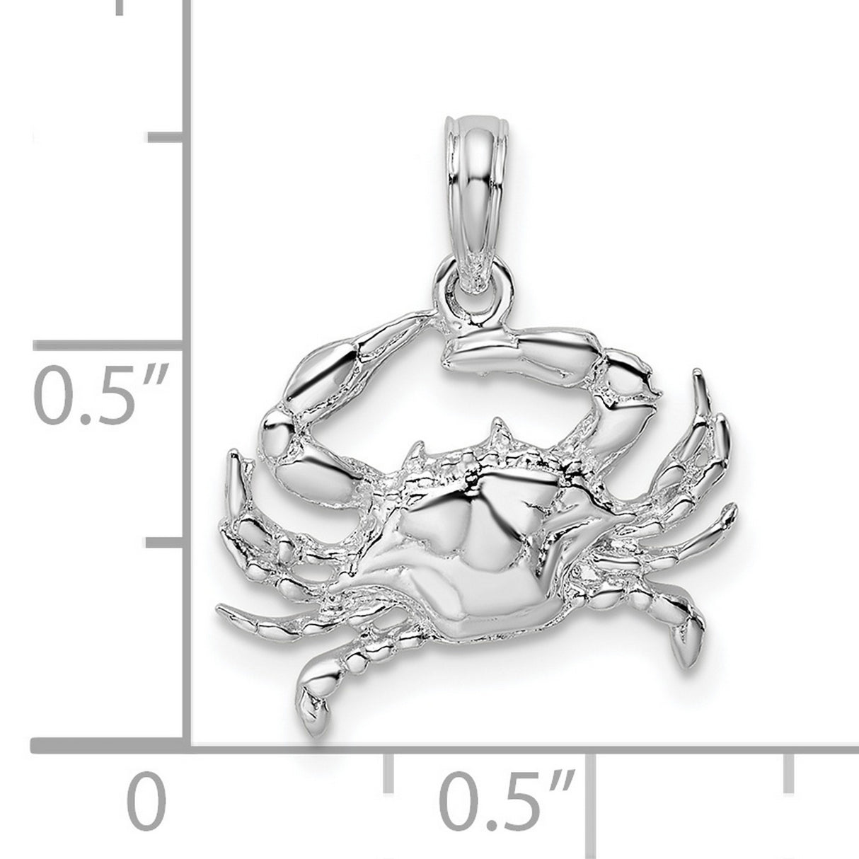 Sterling Silver Crab Pendant with Marine Life Design, Zodiac Cancer Symbol Jewelry