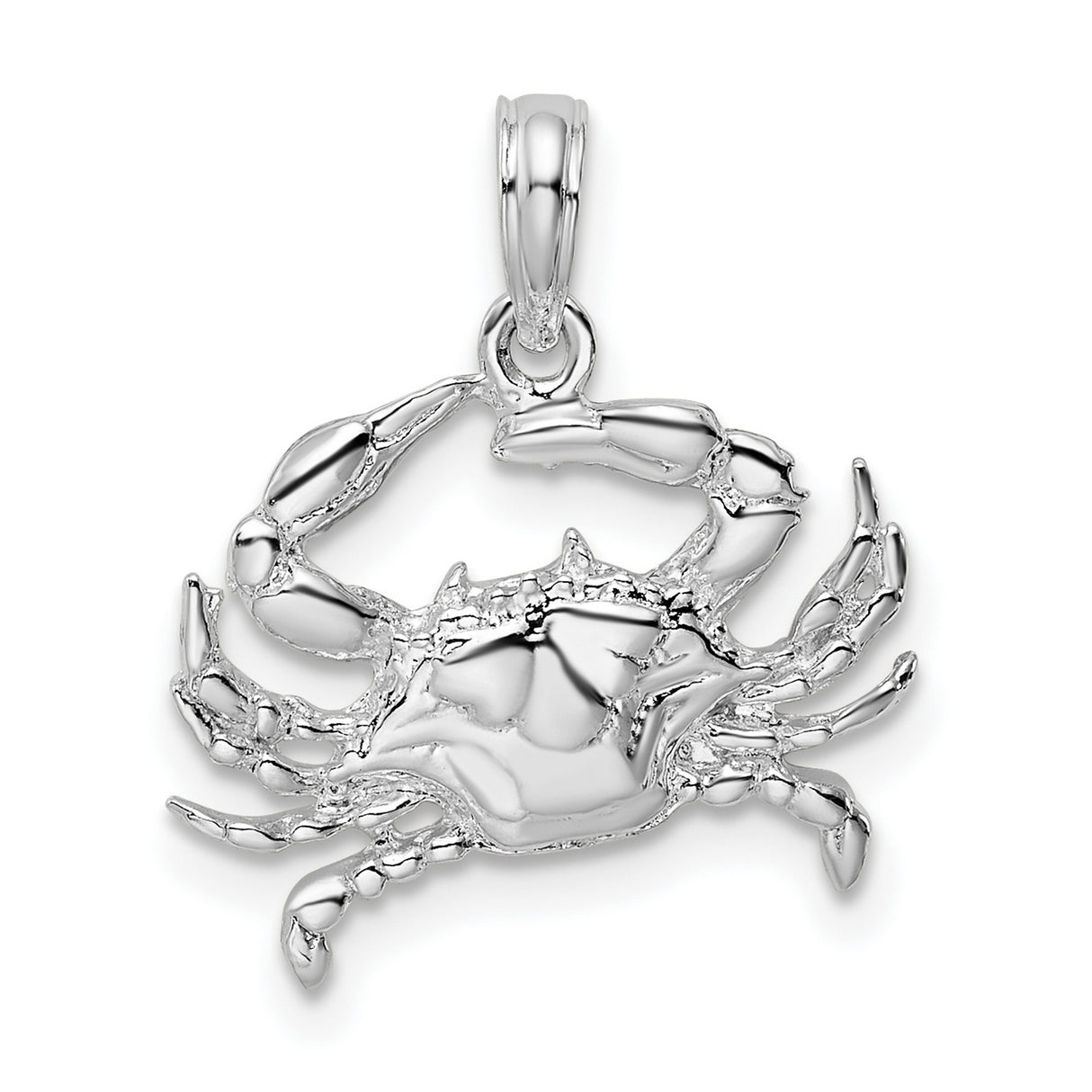 Sterling Silver Crab Pendant with Marine Life Design, Zodiac Cancer Symbol Jewelry