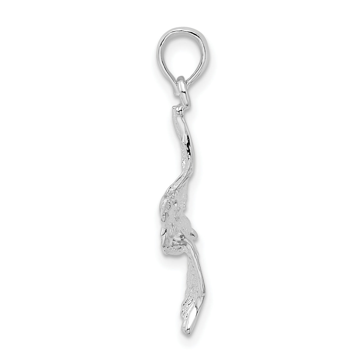 Sterling Silver Hummingbird Pendant with Detailed Flying Bird and Nature-Inspired Design for Women