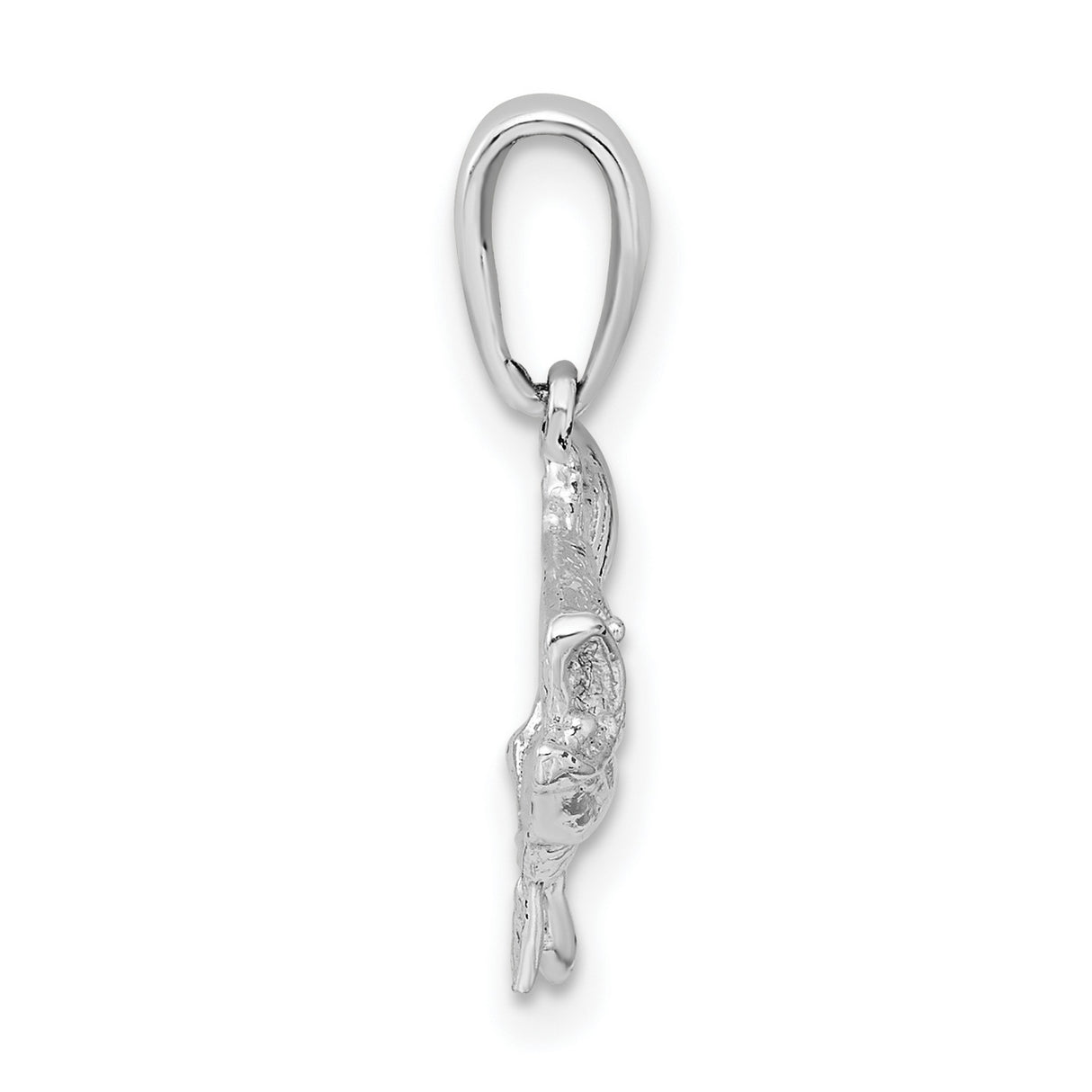 Sterling Silver Bass Fish Pendant, Realistic Open Mouth Design, Fishing Lifestyle Jewelry