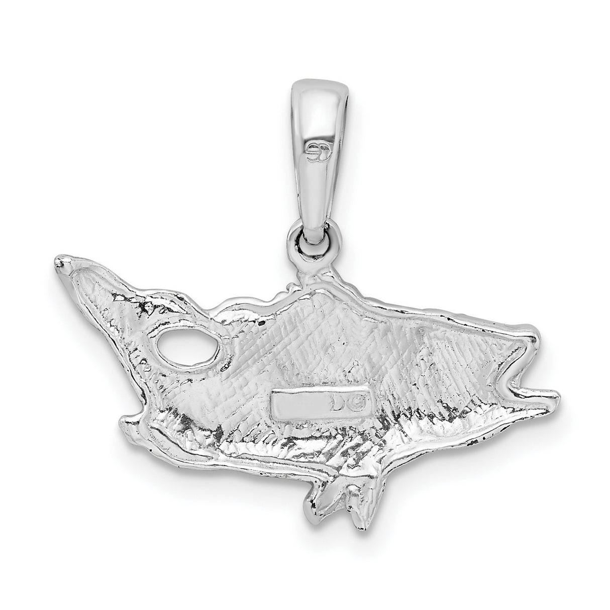 Sterling Silver Bass Fish Pendant, Realistic Open Mouth Design, Fishing Lifestyle Jewelry