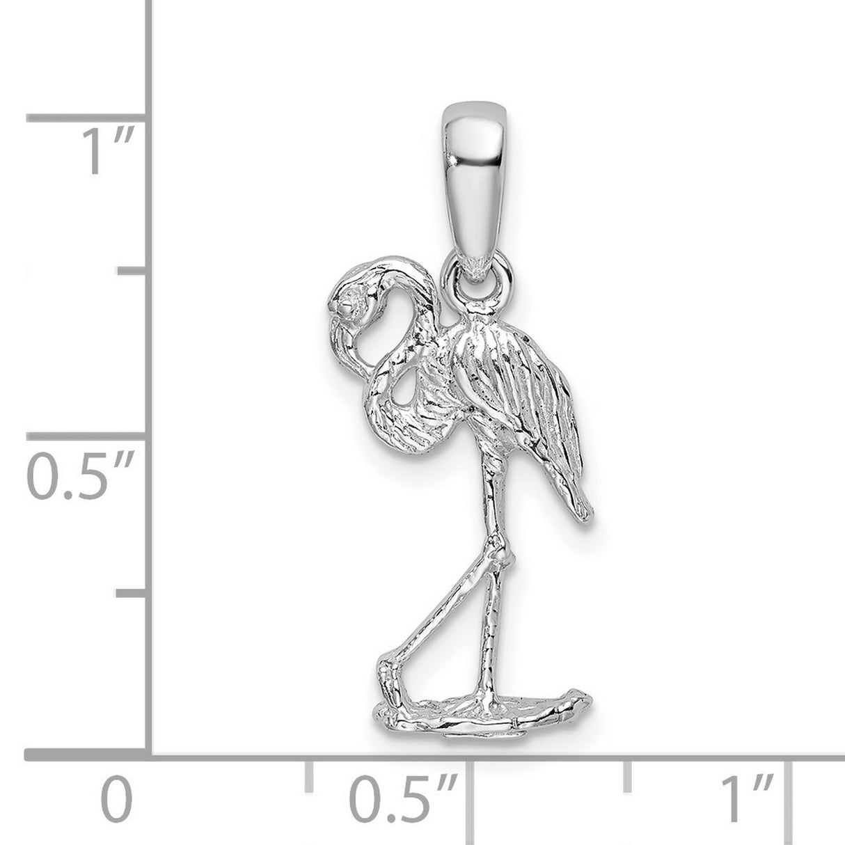 Sterling Silver Flamingo Pendant with Delicate Bird Charm, Tropical Wildlife Theme