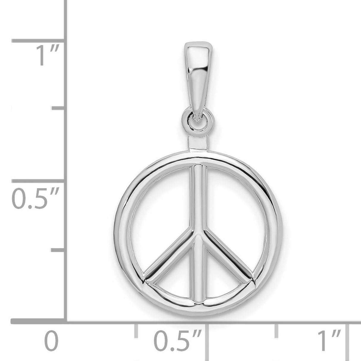 Sterling Silver Peace Sign Pendant, Open Circle Symbolic Jewelry, Unisex Boho Charm