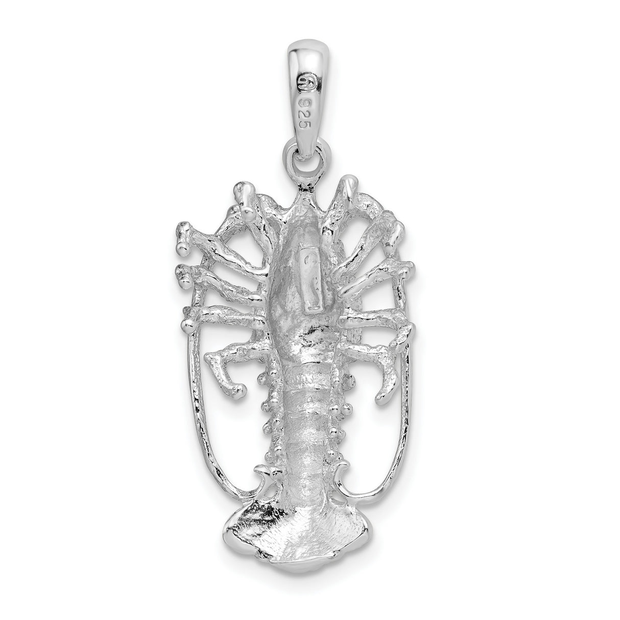 Sterling Silver Lobster Pendant, Detailed Ocean Creature Design, Nautical Coastal Theme
