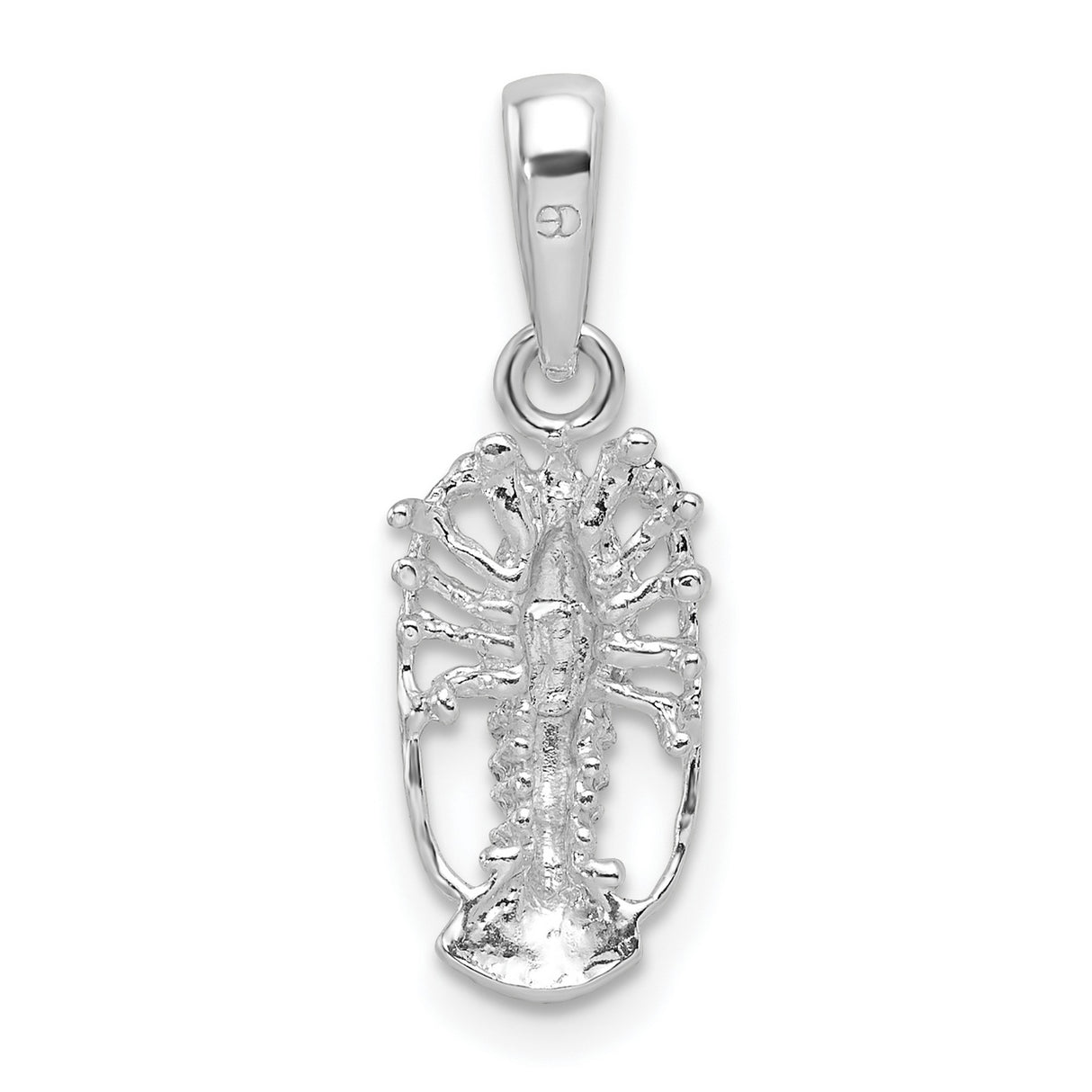Sterling Silver Lobster Pendant, Nautical Ocean Charm, Marine Sea Life Jewelry