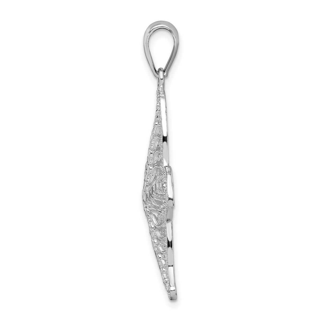 Sterling Silver Starfish Pendant with Openwork Filigree Design and Ocean Life Theme