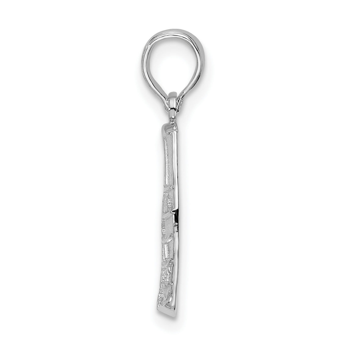 Sterling Silver Key West Pendant with 90 Miles to Cuba Engraving, Southernmost Point Charm