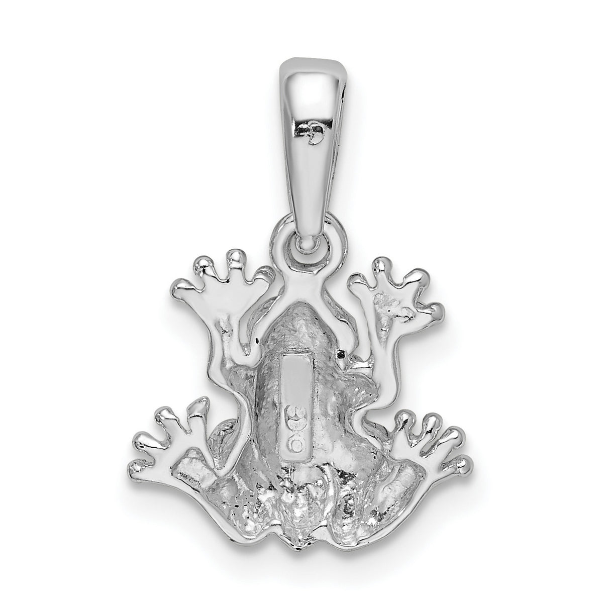 Sterling Silver Frog Pendant with Textured Limbs, Symbolic Animal Charm for Good Luck and Renewal