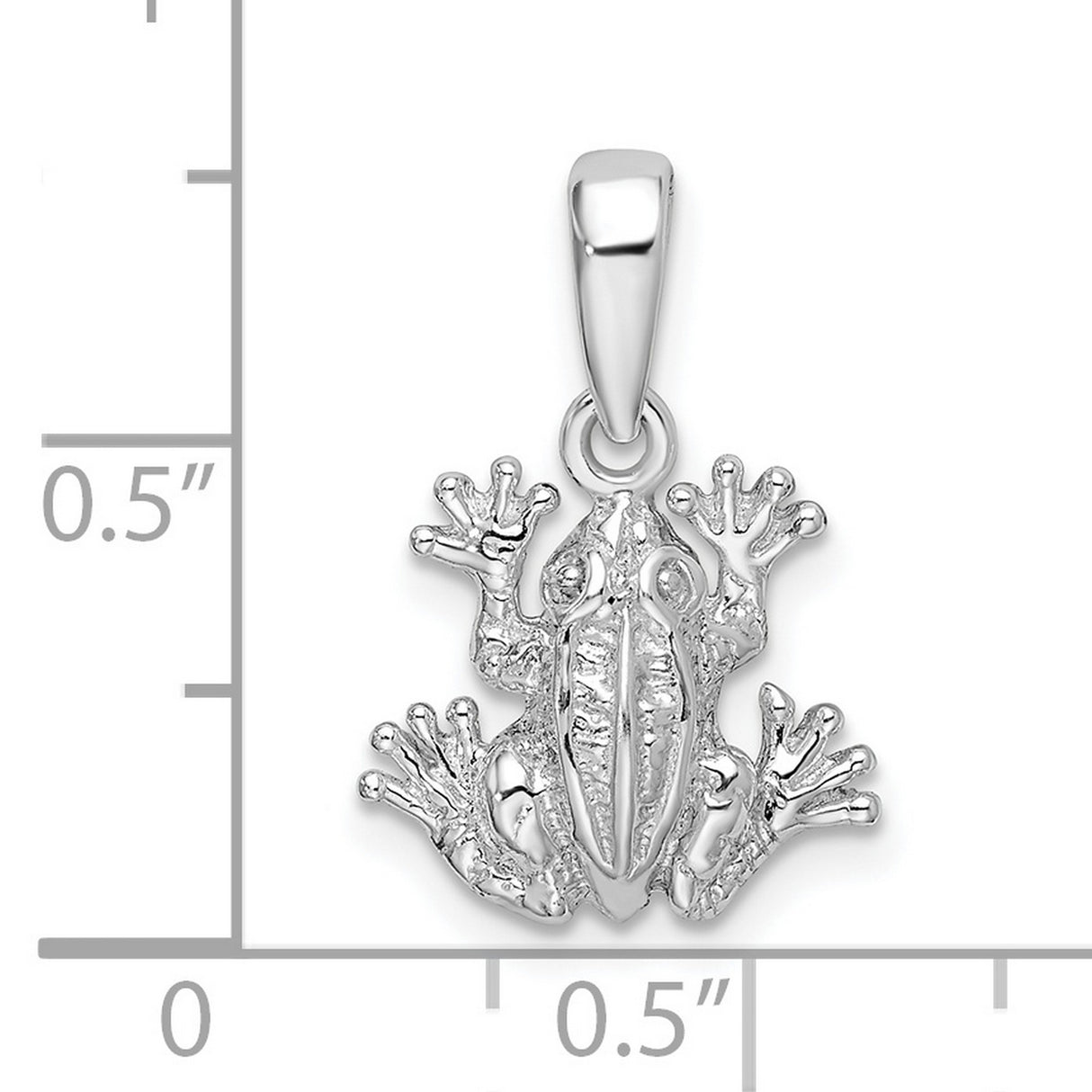 Sterling Silver Frog Pendant with Textured Limbs, Symbolic Animal Charm for Good Luck and Renewal