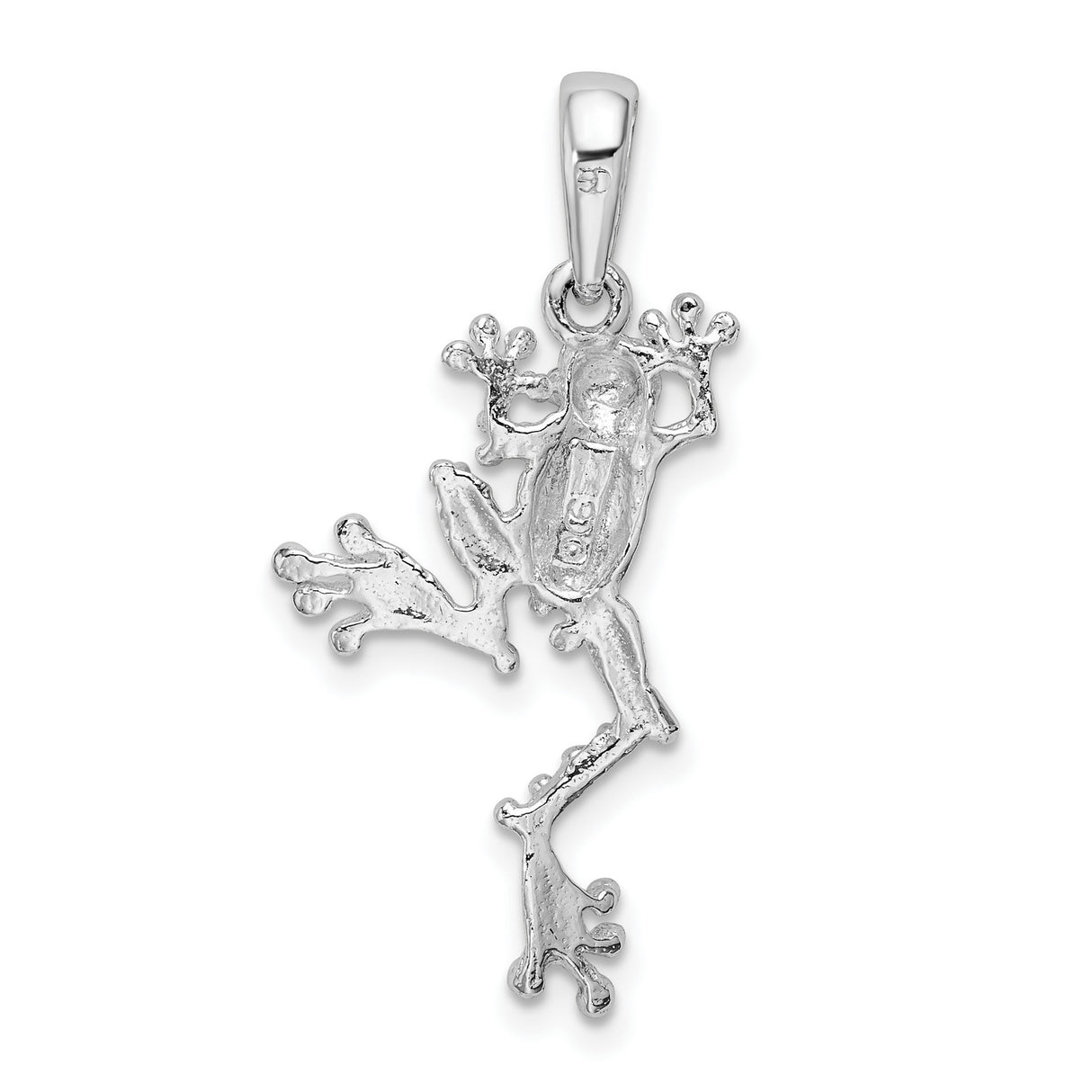 Sterling Silver Tree Frog Pendant, Nature-Inspired Wildlife Jewelry for Women or Unisex Wear