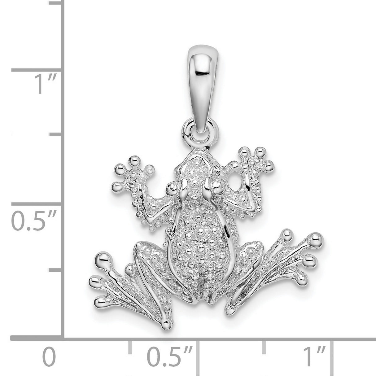 Sterling Silver Frog Pendant with Textured Detail, Animal Totem Jewelry for Women or Unisex Wear
