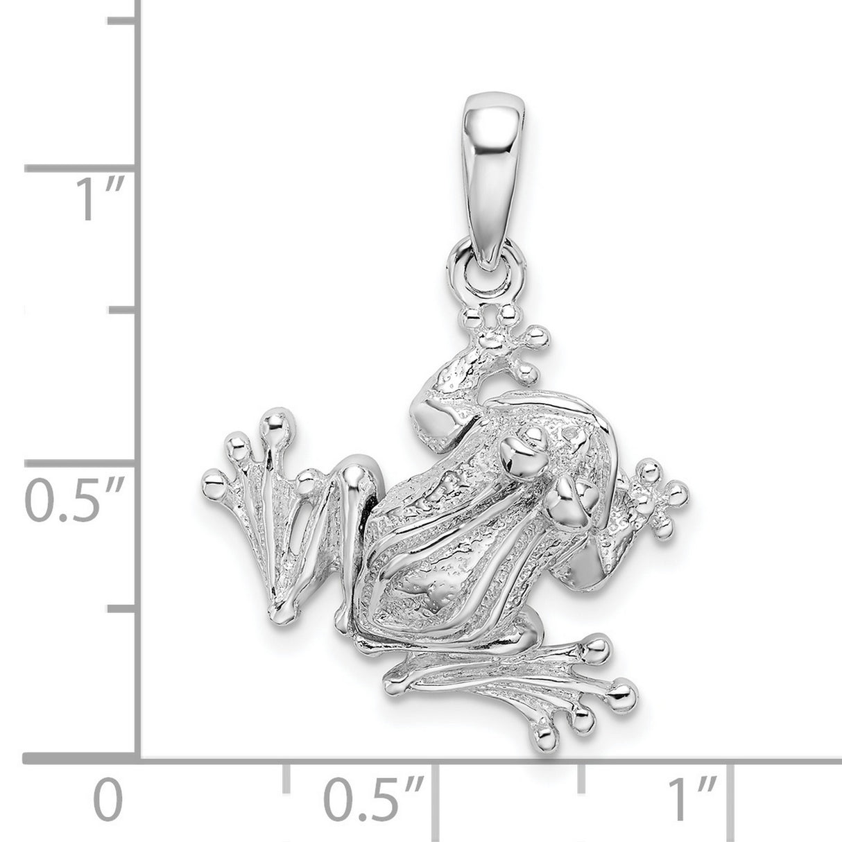 Sterling Silver Frog Pendant with Lifelike Design, Symbolizing Renewal and Good Luck