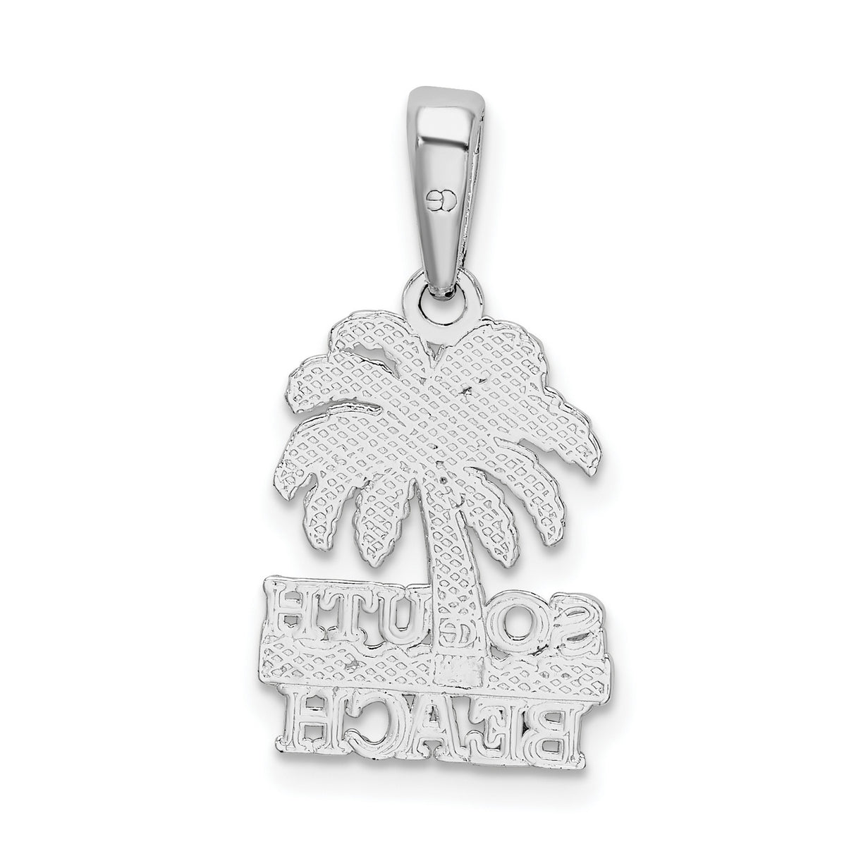 Sterling Silver Palm Tree Pendant, Tropical Beach Vacation Jewelry for Women or Unisex Wear
