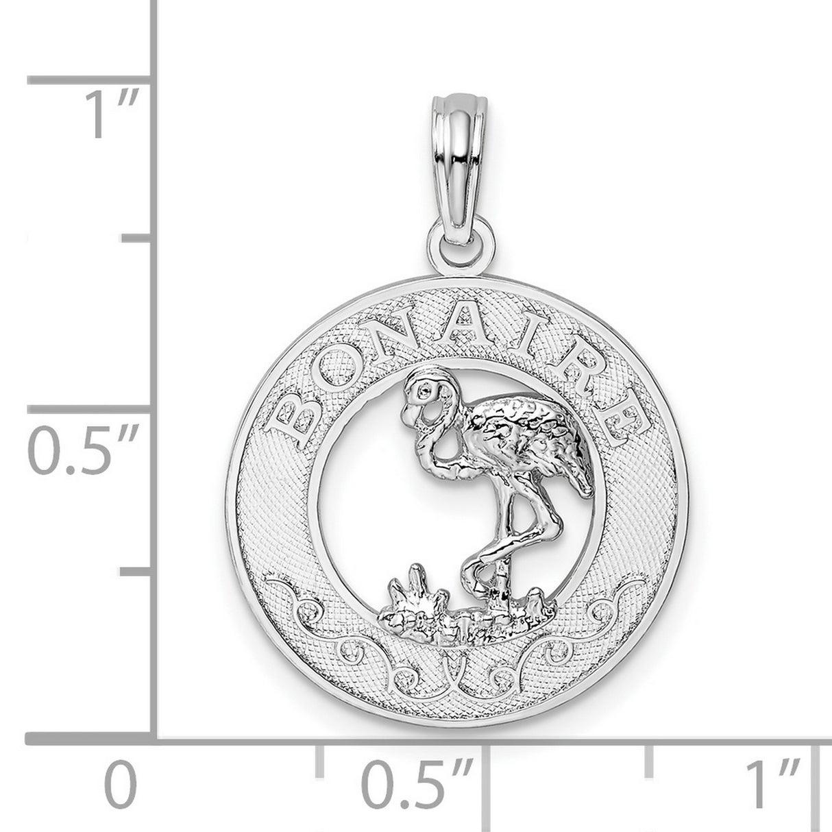 Sterling Silver Flamingo Pendant, Tropical Caribbean Wildlife Charm, Nature Travel Jewelry