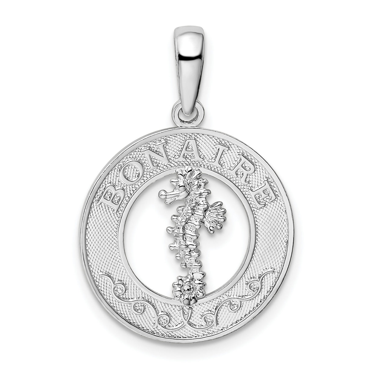 Sterling Silver Seahorse Pendant, Caribbean Ocean Life Charm, Coastal Nautical Design