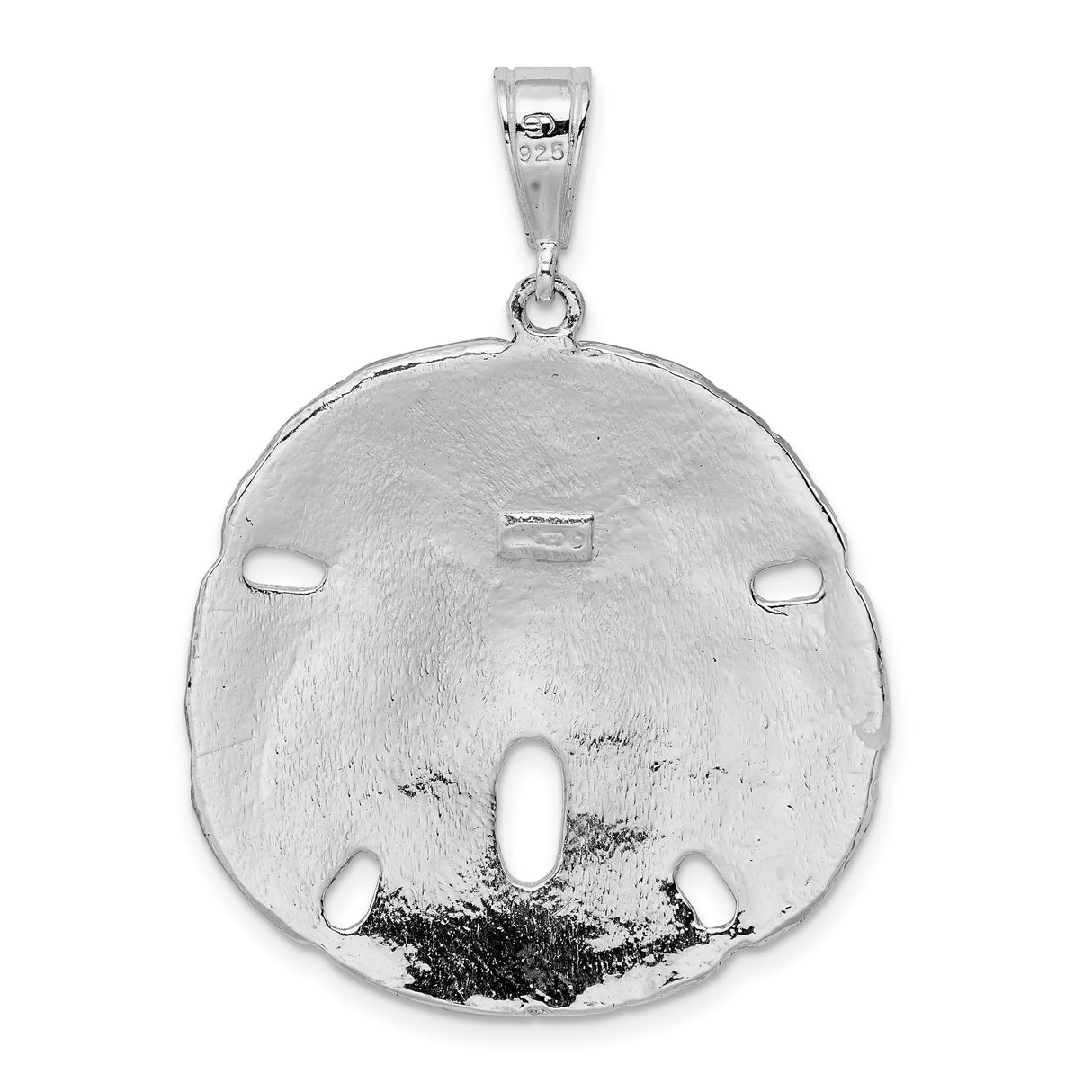 Sterling Silver Sand Dollar Pendant with Detailed Sea Life Design, Nautical Coastal Style