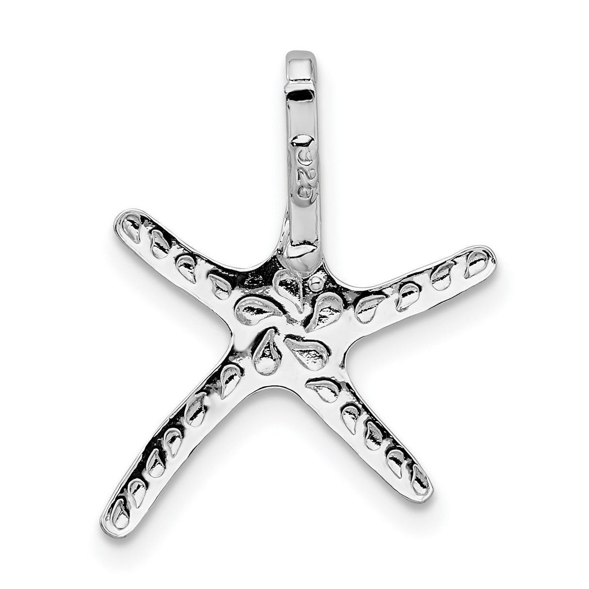 Sterling Silver Starfish Pendant, Polished Nautical Charm with Sliding Design for Women or Unisex Wear