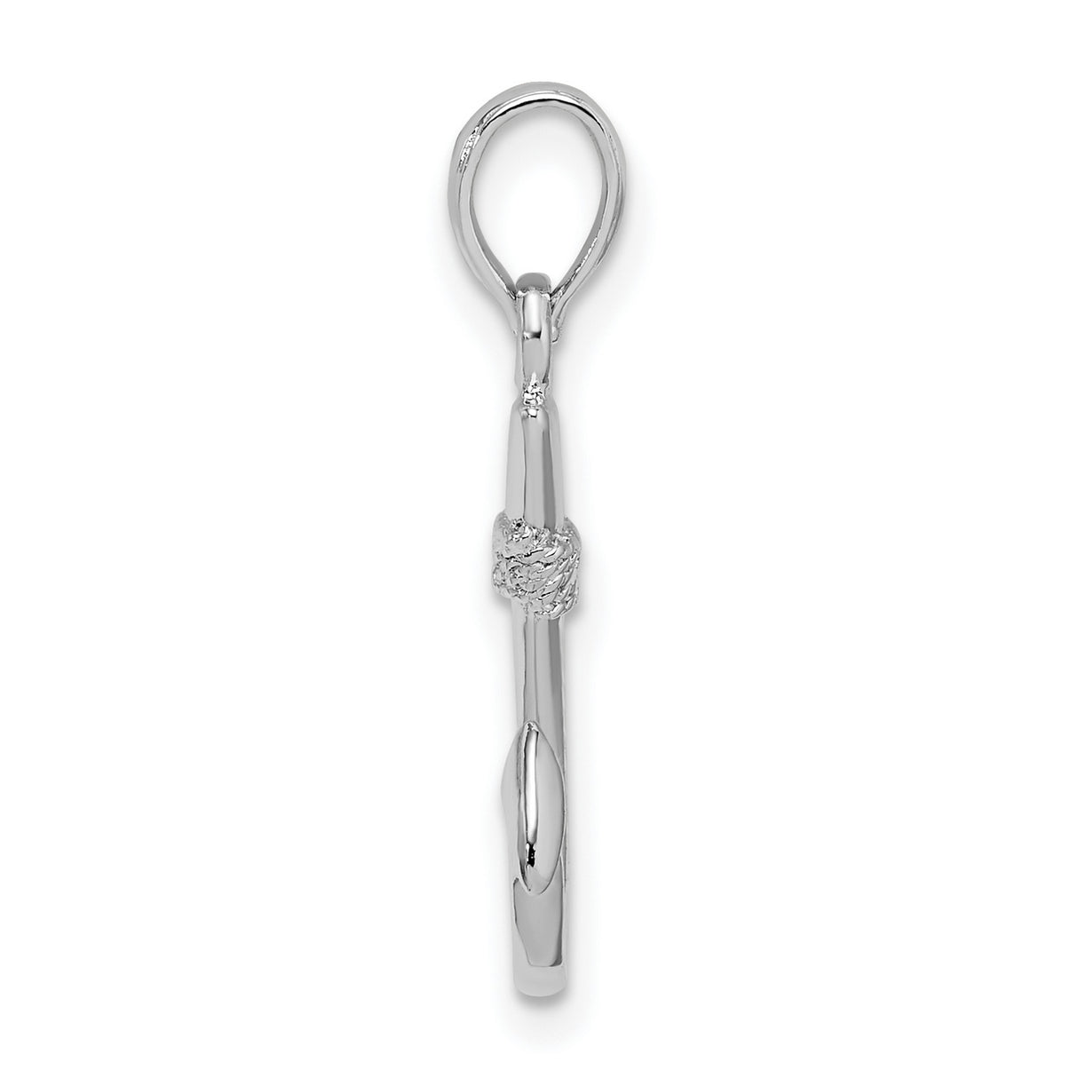 Sterling Silver Fish Hook Pendant with 3D Hook Design and Hawaiian Nautical Style