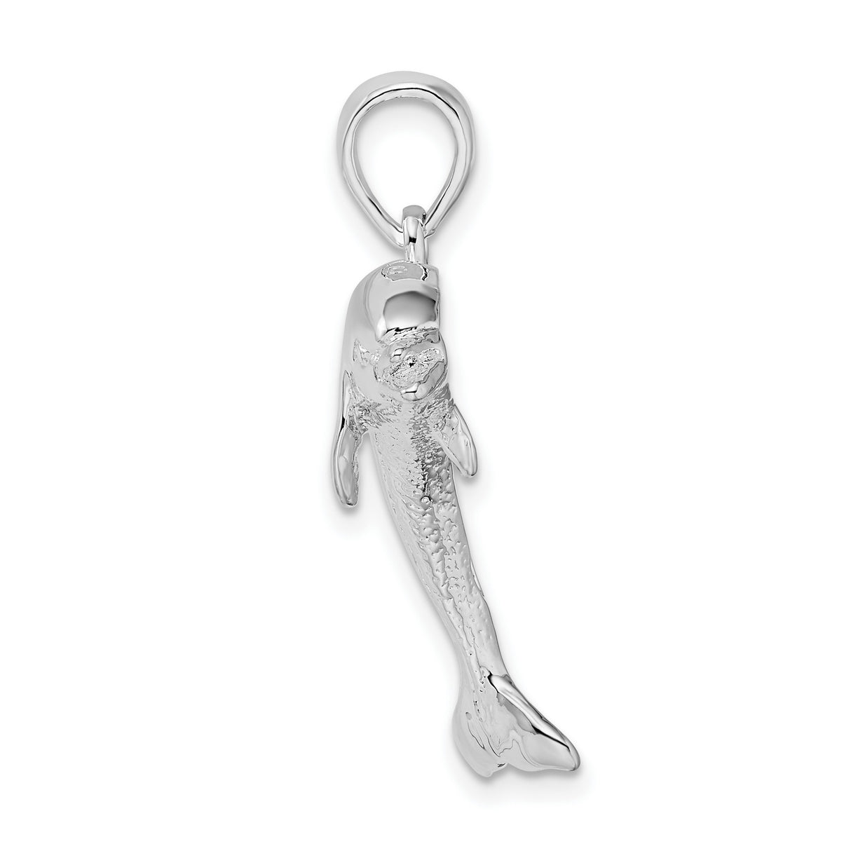 Sterling Silver Dolphin Pendant with Leaping Dolphin Design, Ocean-Inspired Nautical Jewelry