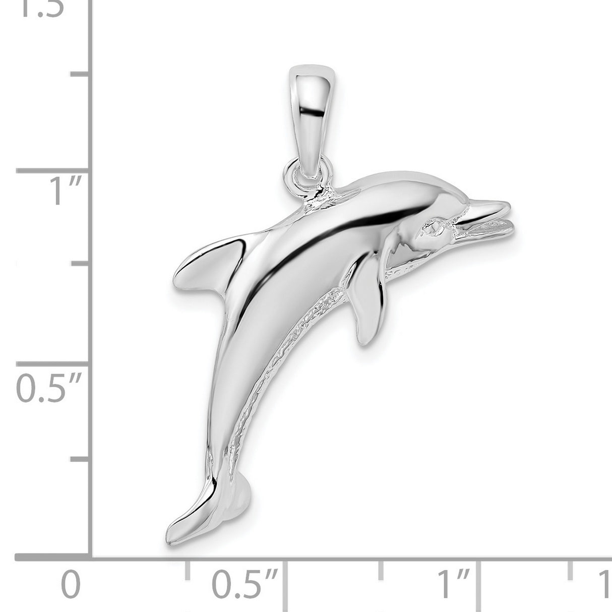Sterling Silver Dolphin Pendant with Leaping Dolphin Design, Ocean-Inspired Nautical Jewelry