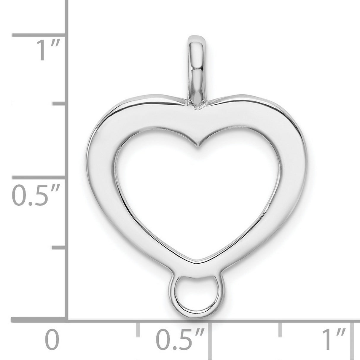 Sterling Silver Heart Shaped Pendant with Open Loop Design, Minimalist Romantic Charm for Women