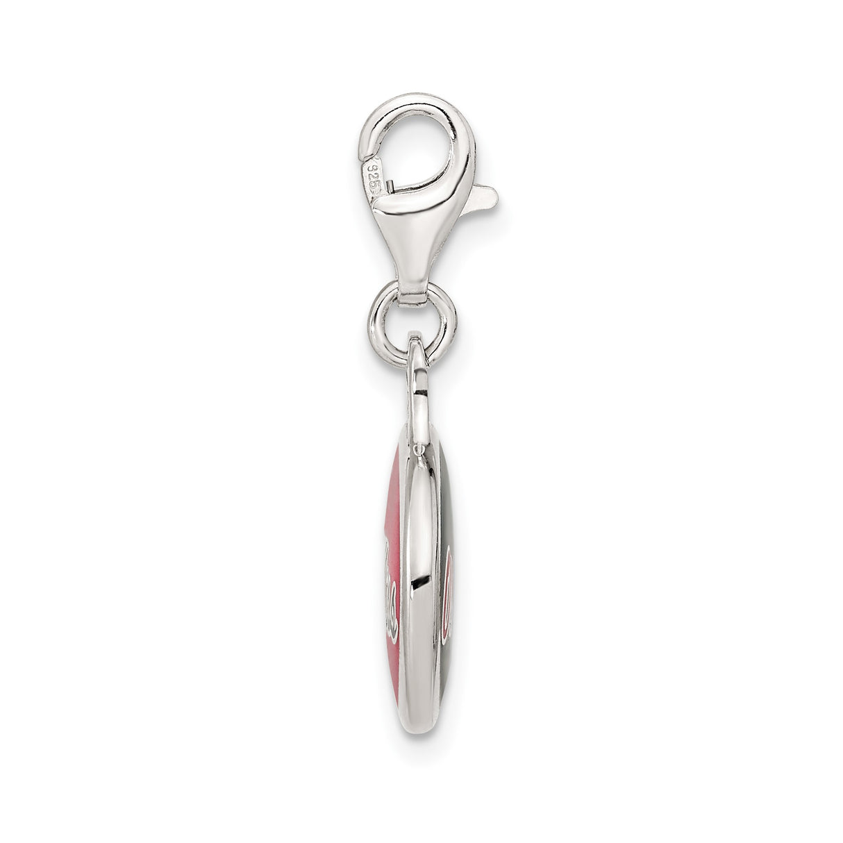 Sterling Silver Pendant with Red White Navy Enamel, Ole Miss Rebels Logo, NCAA Team Spirit Jewelry