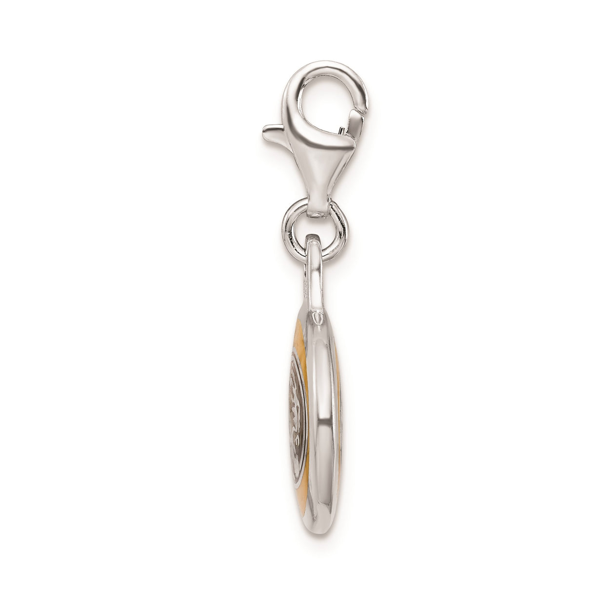 Sterling Silver Enamel Charm Pendant, University of Missouri Tigers Black and Gold Logo