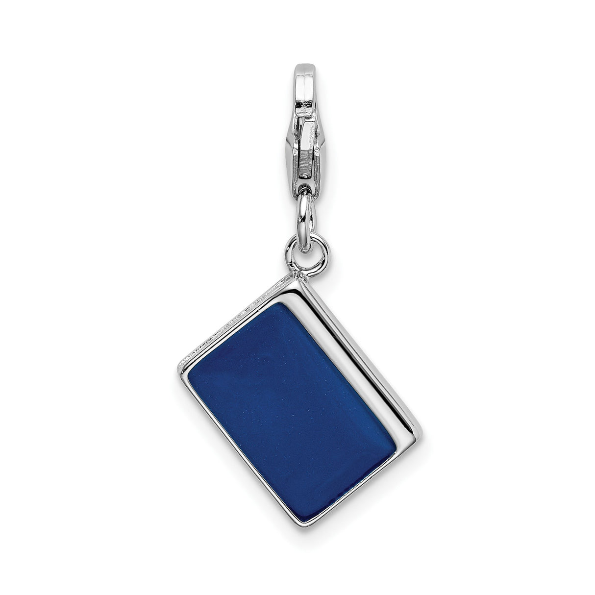 Sterling Silver Passport Charm with Enamel Design, Travel and National Pride Theme