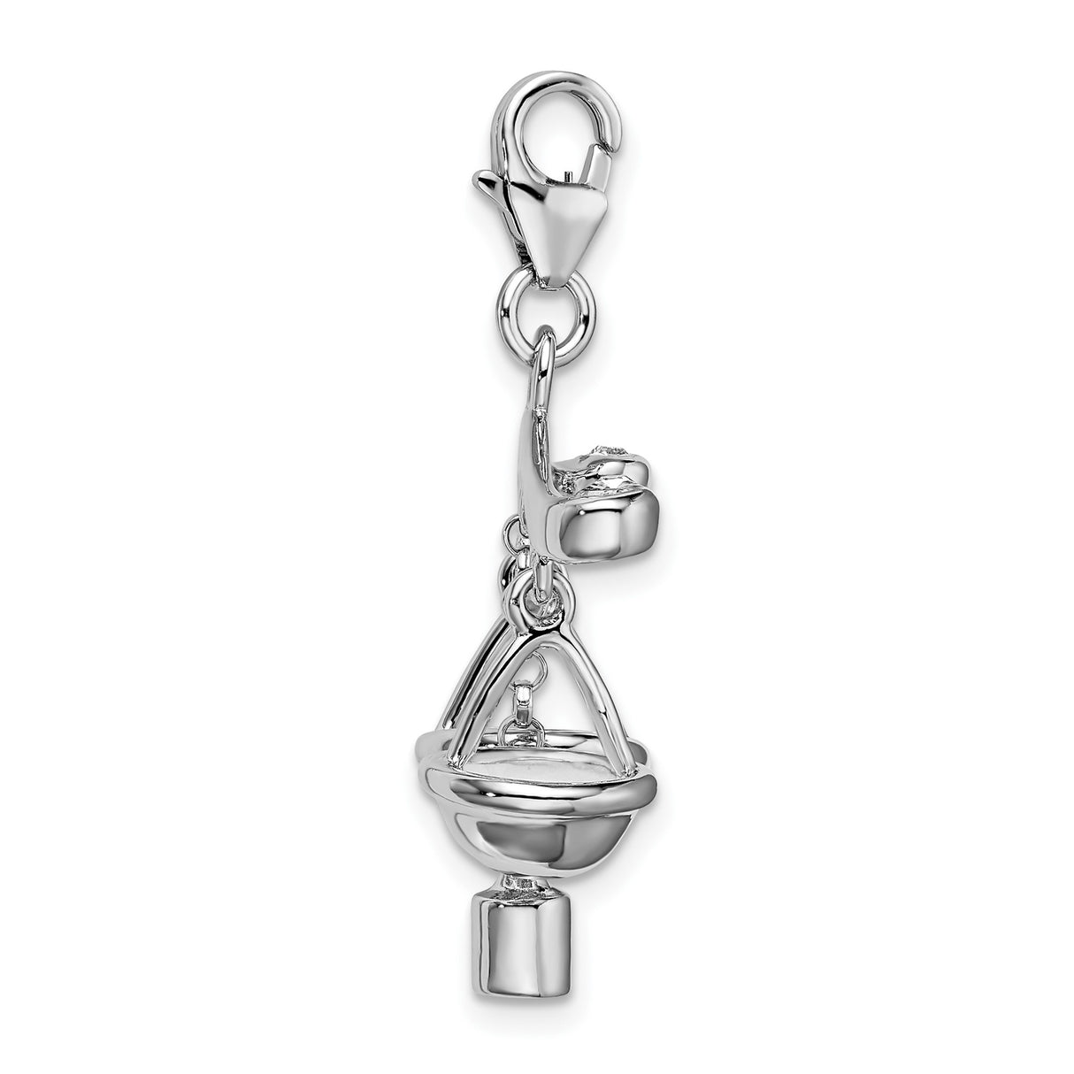 Sterling Silver Scales of Justice Pendant Charm, Law Symbol Jewelry, Libra Court Theme