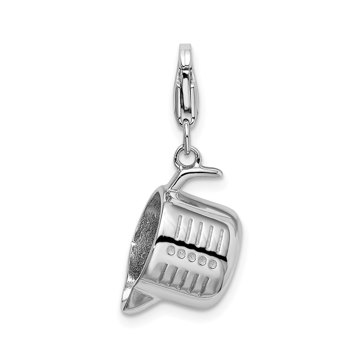 Sterling Silver Colander Charm Pendant, Mini Kitchen Utensil Design for Chefs and Food Lovers