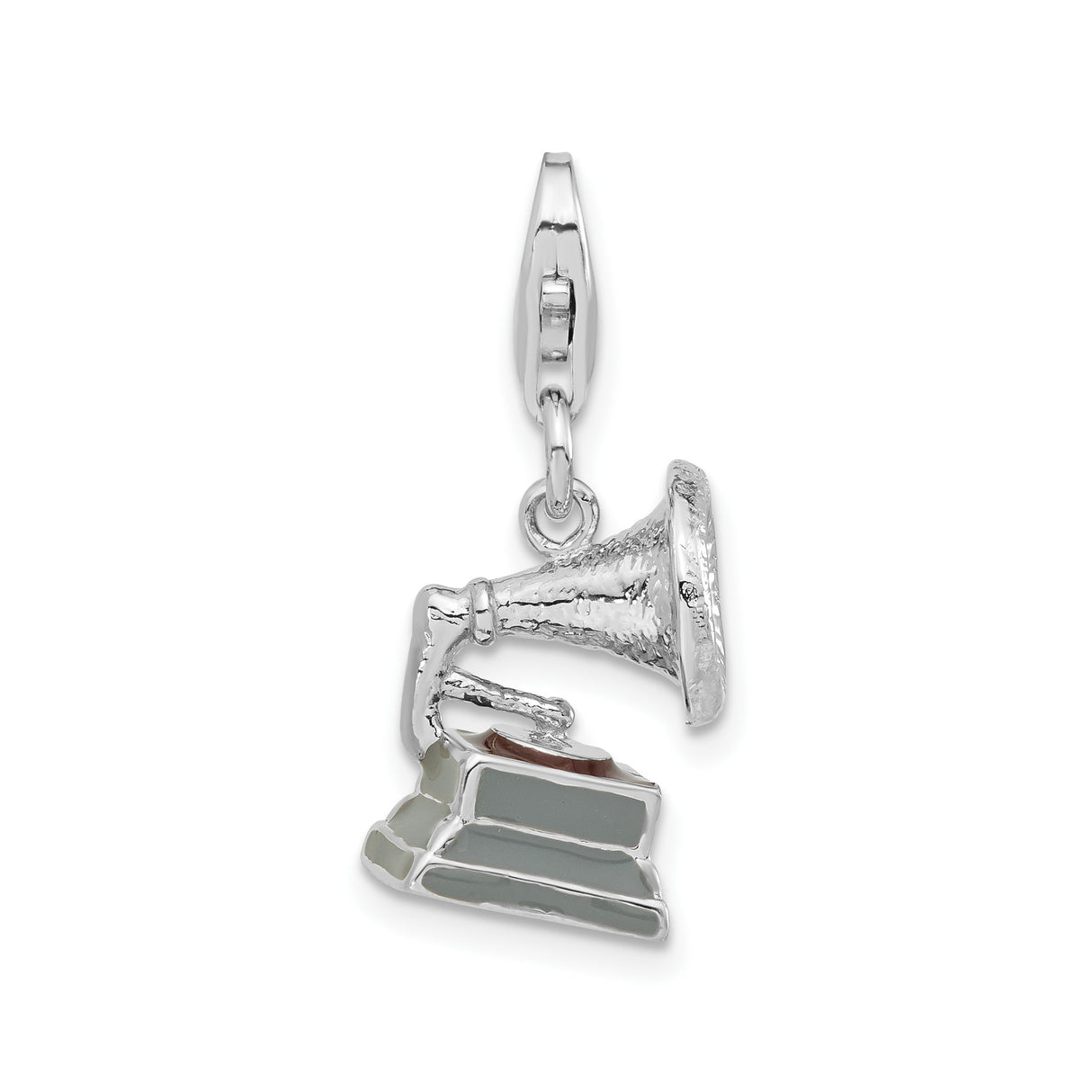 Sterling Silver Trophy Charm Pendant with Stepped Base, Victory Medal Design