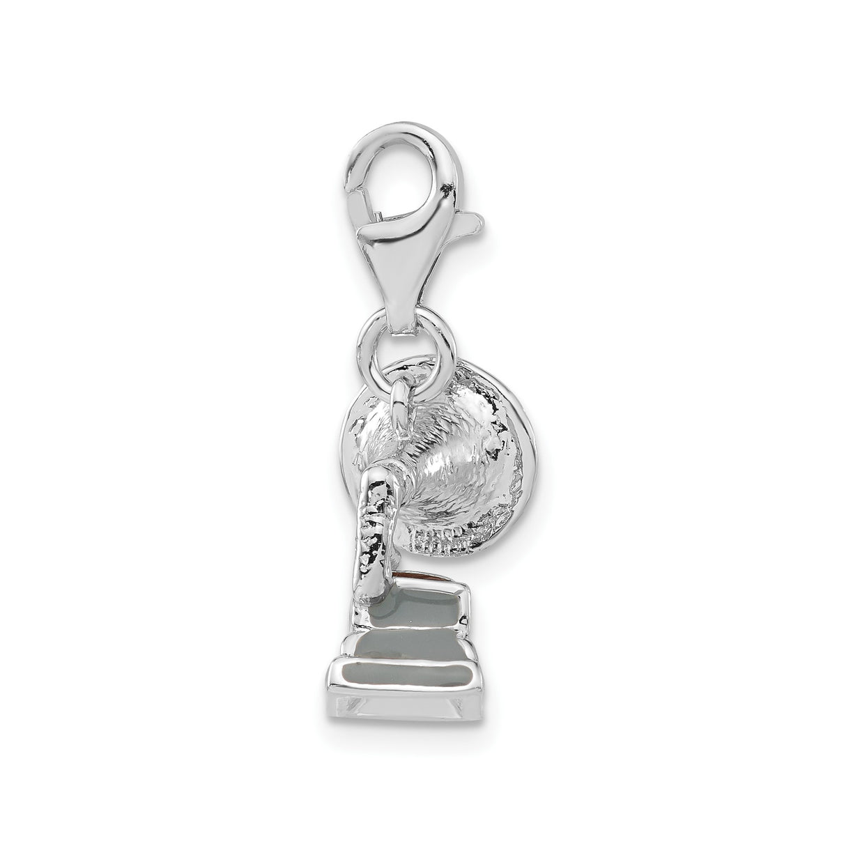Sterling Silver Trophy Charm Pendant with Stepped Base, Victory Medal Design