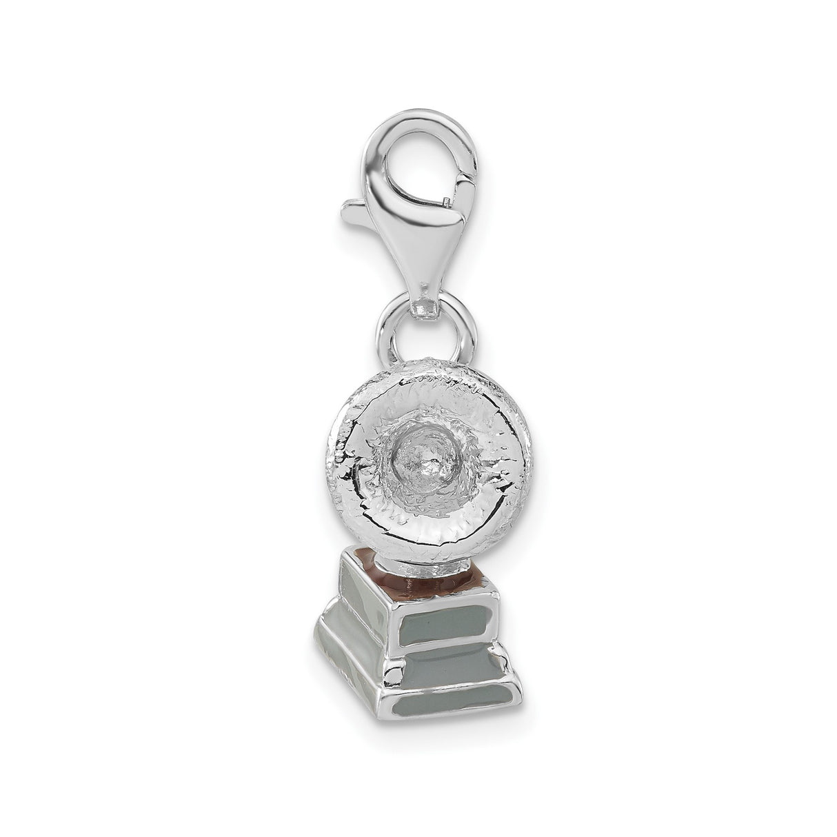 Sterling Silver Trophy Charm Pendant with Stepped Base, Victory Medal Design