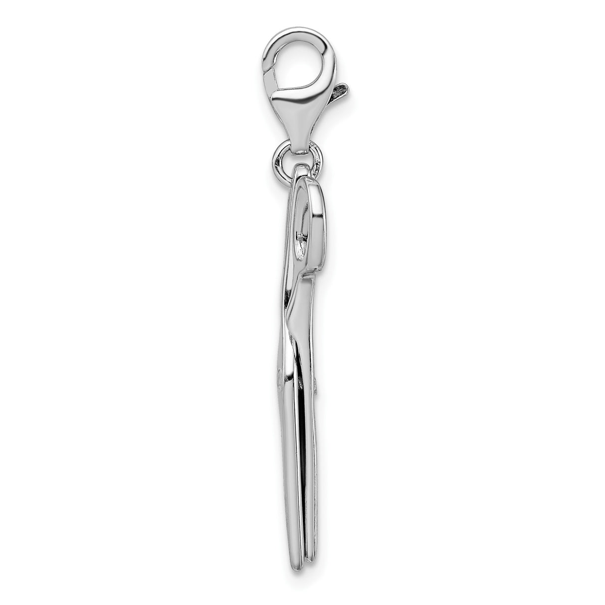 Sterling Silver Scissors Pendant Charm with Movable Lobster Clasp, Stylist and Crafter Jewelry