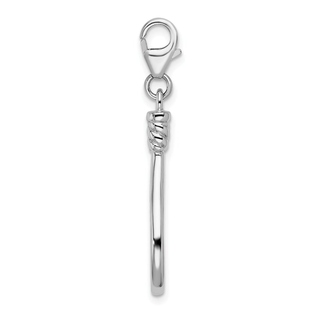 Sterling Silver Tennis Racket Pendant Charm, Sports Jewelry for Women and Men