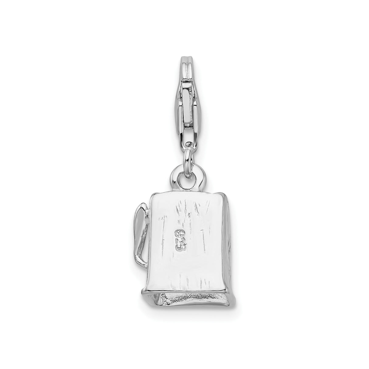 Sterling Silver Slot Machine Pendant, 3D Casino Gambling Charm, Vegas Souvenir Jewelry