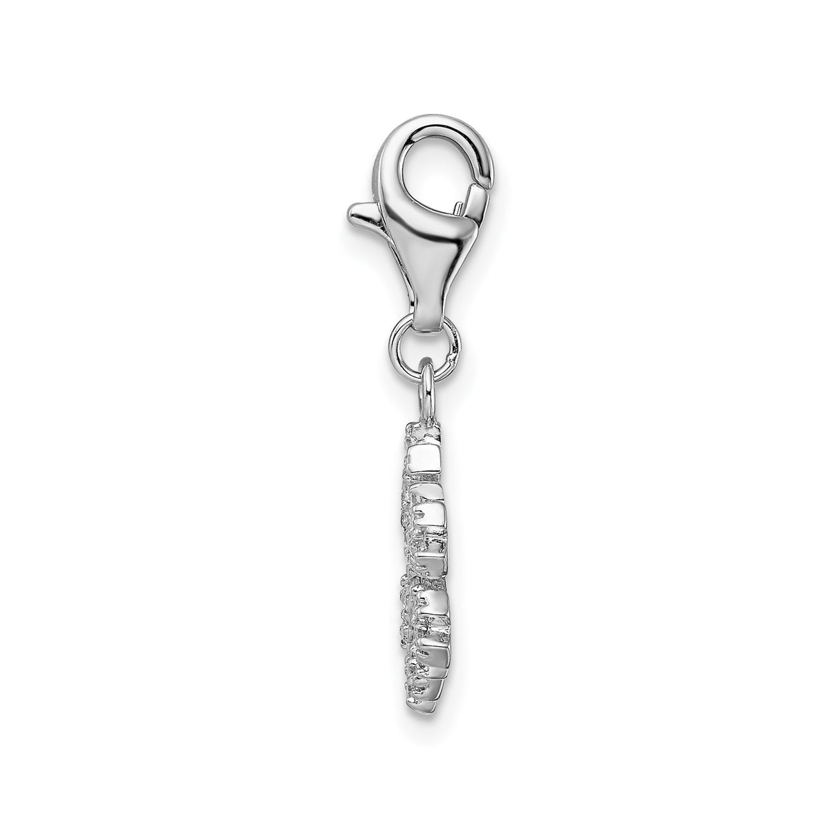 Sterling Silver Snowflake Pendant with Cubic Zirconia, Winter Holiday Charm for Women
