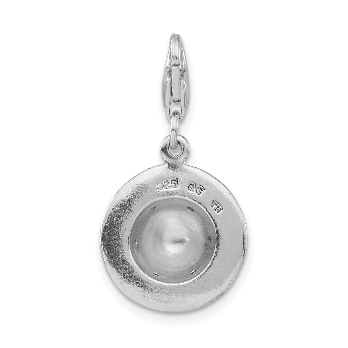 Sterling Silver Tiger Pendant with Cubic Zirconia, Black and Yellow Enamel Stripes, Animal Charm