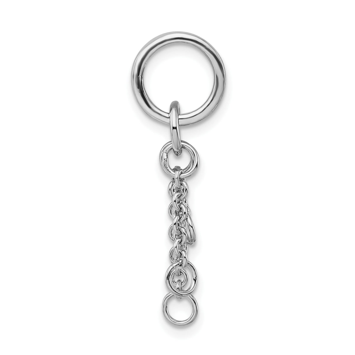 Sterling Silver Dangle Charm Pendant with Cascading Looped Chain Design