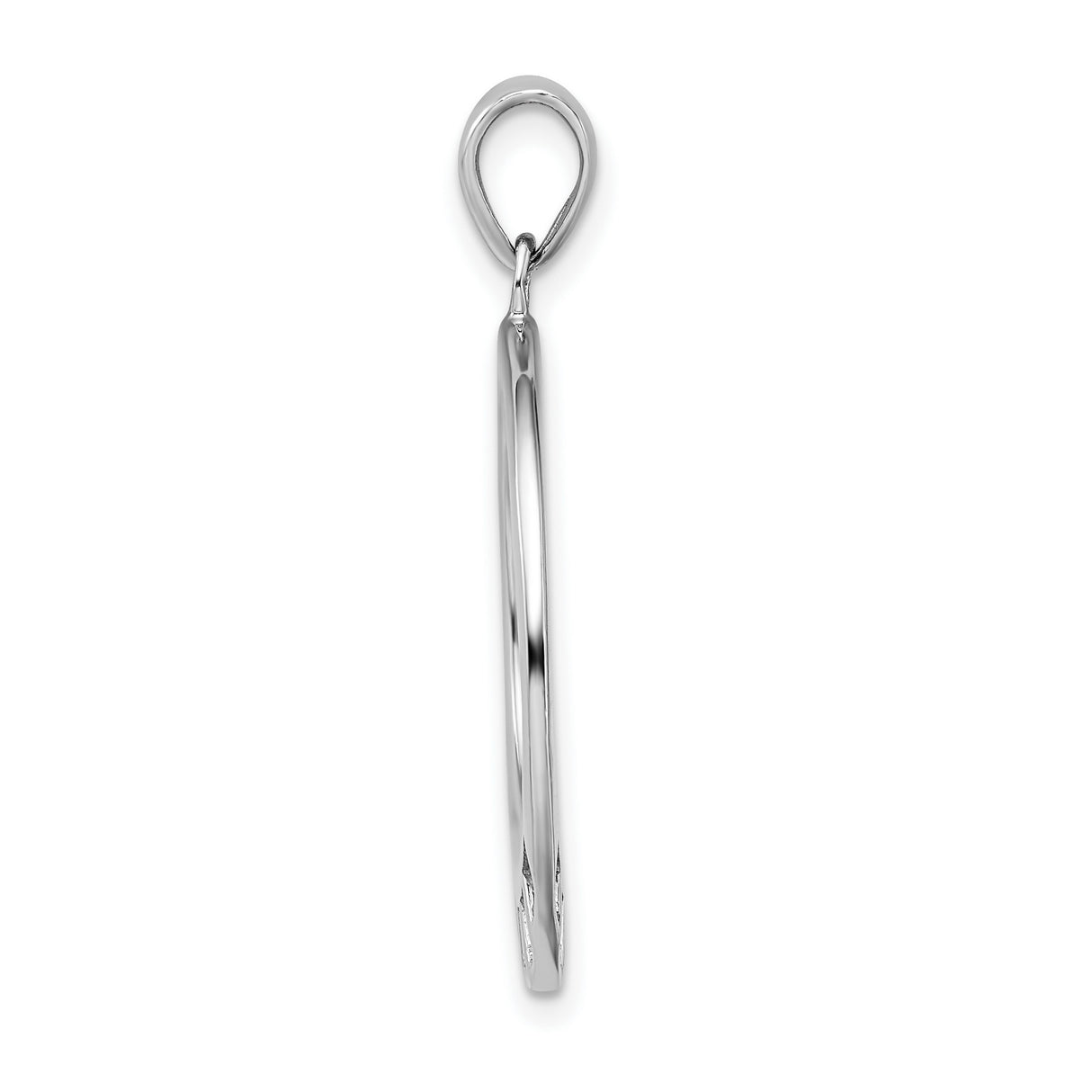 Sterling Silver Open Circle Pendant with Geometric Cutout Design, Minimalist Modern Style