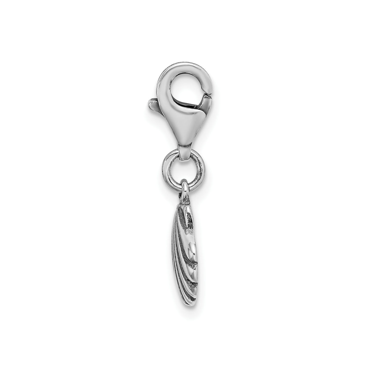 Sterling Silver Scallop Shell Pendant Charm, Camino de Santiago Religious Jewelry