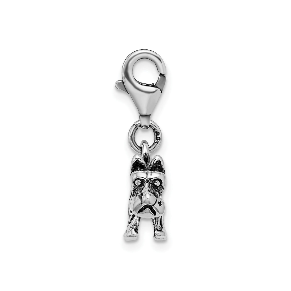 Sterling Silver Scottie Dog Pendant Charm with Detailed Scottish Terrier Design